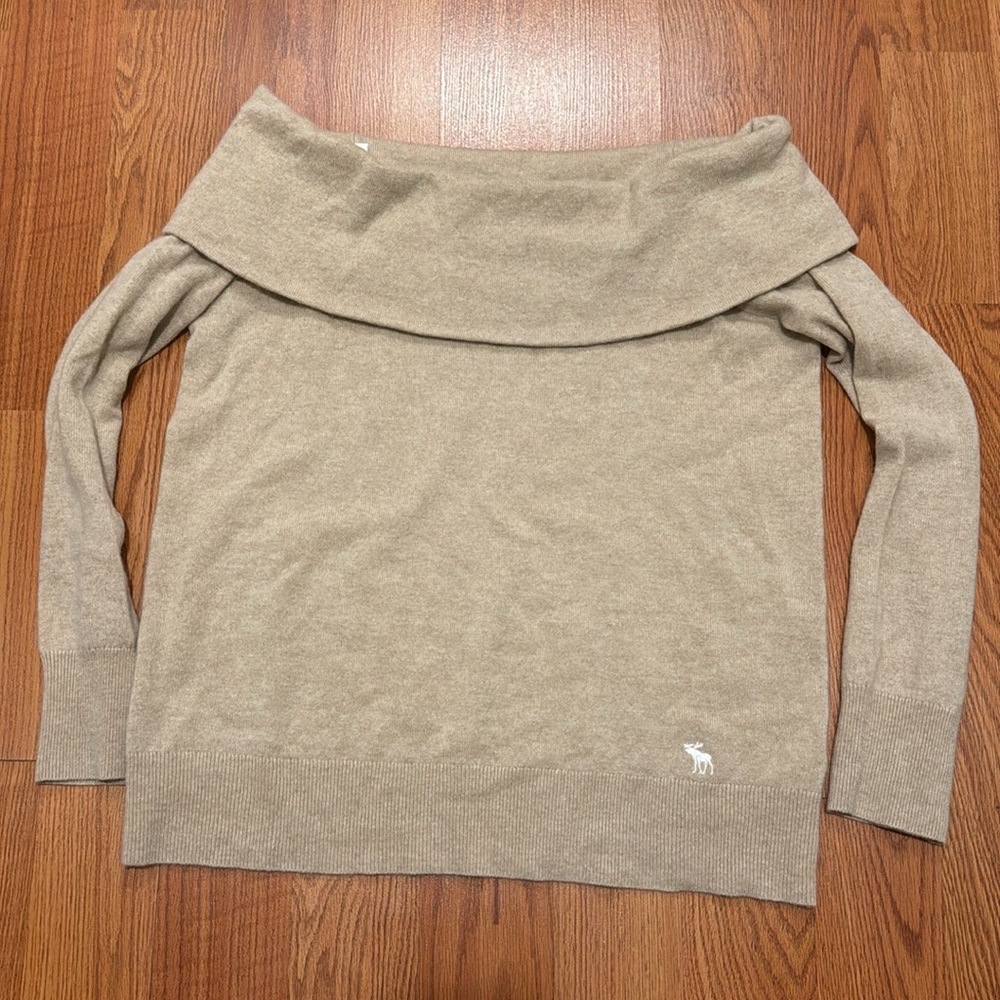 Abercrombie 100% Cashmere Off-The-Shoulder Sweater